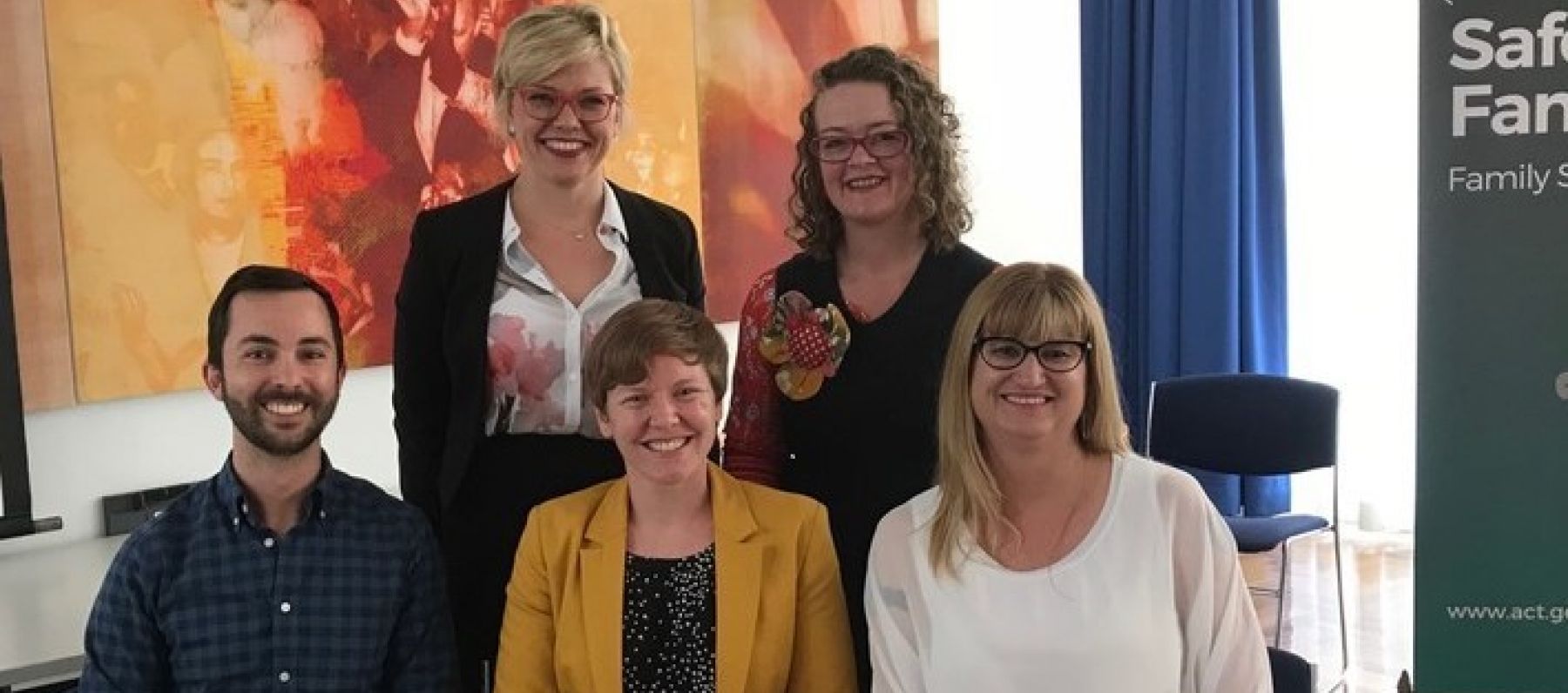 Nina Terrey from ThinkPlace with the core design team for the Family Safety Hub.